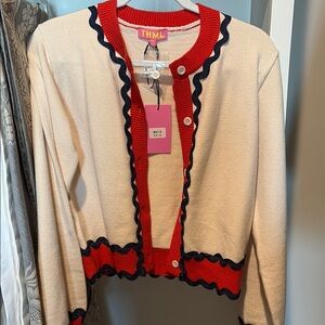 THML Cream and Red Sweater